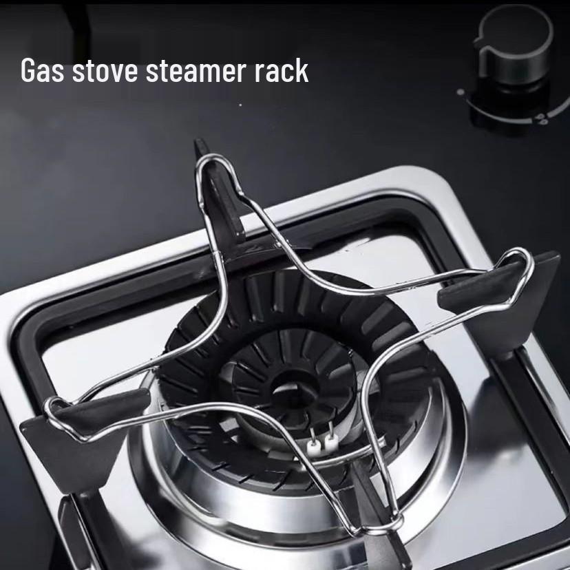 Cast Iron Four-Prong Trivet for Small Milk Pot - Gas Stove Rack Accessory