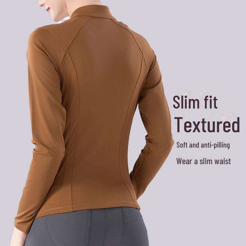 Women's Quick-Drying Long-Sleeved Fitness Jacket for Autumn Yoga