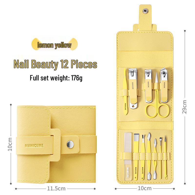 Set Manichiură și Pedichiură 16 Piese: Unghieră, Foarfece pentru cuticule și Instrumente