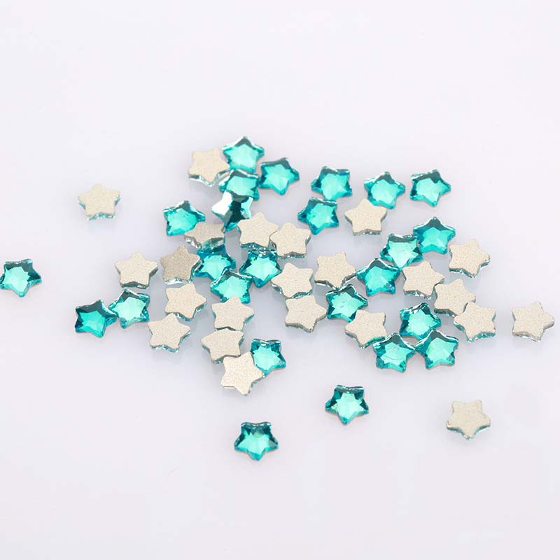 Diy Nail Art Sticker Flat Back Crystal Rhinestones Star Shape Craft Shiny Embellishment Phone Case Decorative Glue-on CZ Diamond