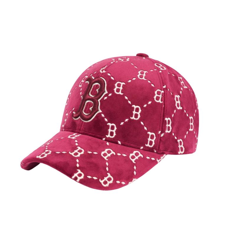 MLB Cotton Baseball Caps Unisex Rose Red Fashion 3ACPMV126-43WIS