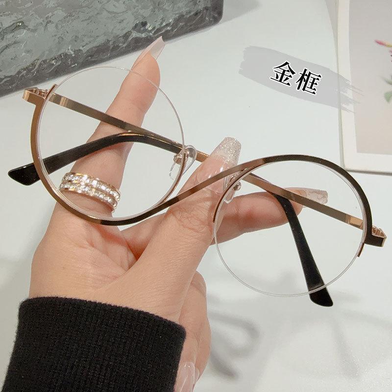 

Women Anti Radiation Eyeglasses Classical Metal Eyewear Round Fashion Retro Eyeglass For Men And Women Anti Blue Light Glasses 1PC