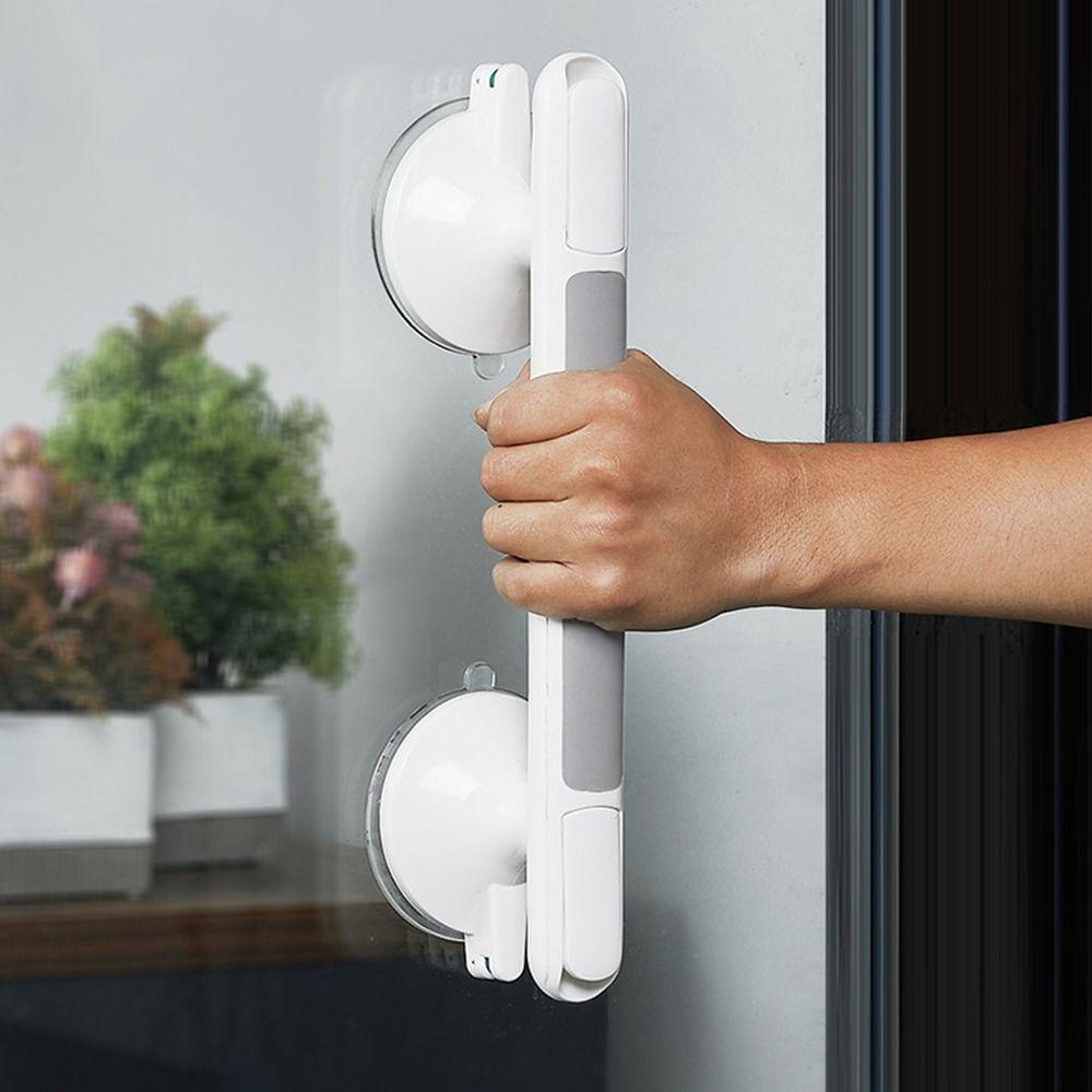 12 Inch Shower Bathtubs Handle with Strong Best Suction Mug No Drill Durable Safety Hand Rail Grab Bar for Seniors Elderly Handicap for Home