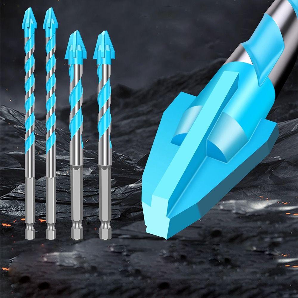 High Hardness Tile Drill Bit Four-Edged Hexagonal Shank Drill Bit Set  Drilling Tool