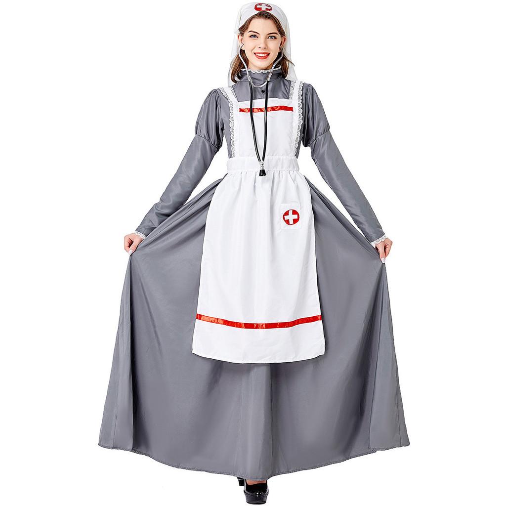 M-xxl Medieval Nurse Uniform Elegant Design Perfect For Gaming And Cosplay Events