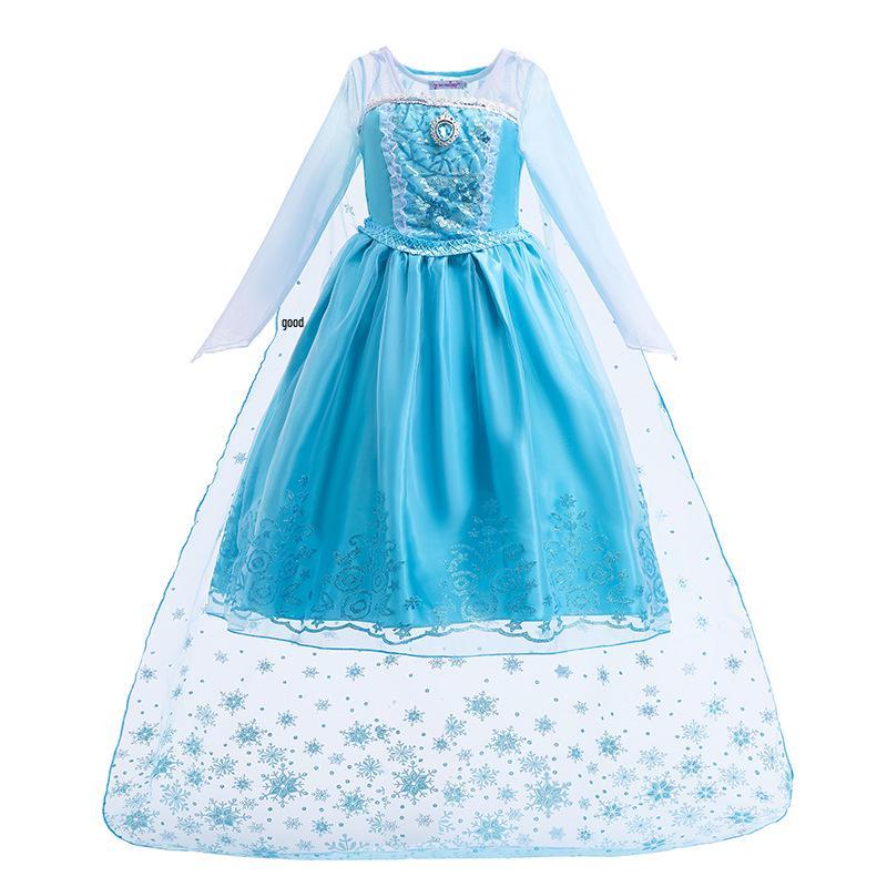 Frozen Princess Elsa Halloween Mesh Dress for Kids