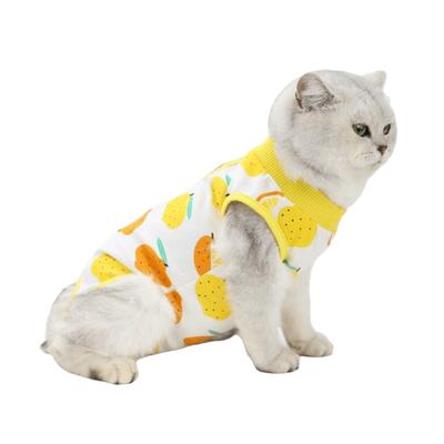 Fruit Printed Cat Recovery Clothing Breathable High Elasticity Cat Sterilization Suit Soft Comfortable Pet Weaning Suit