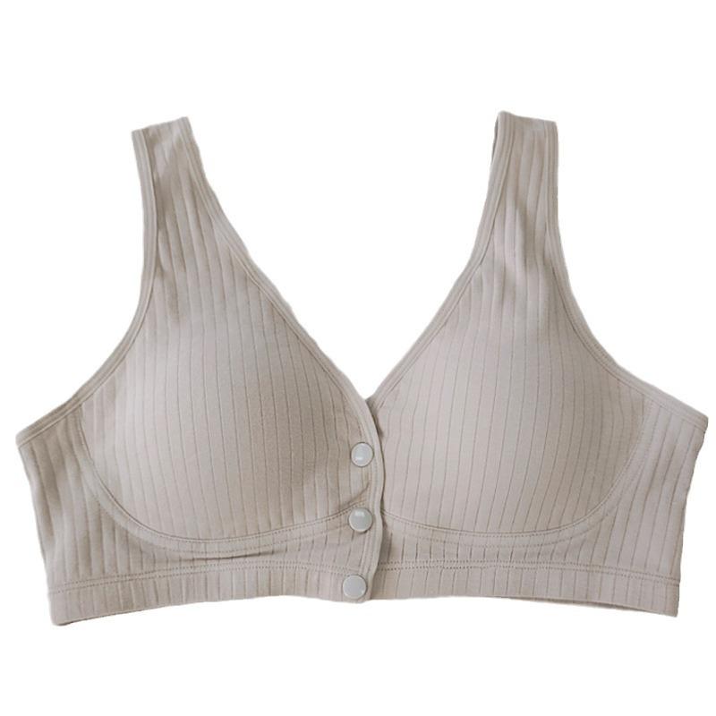 New 2025 Wire-Free Cotton Nursing Bra for Postpartum: Breathable, Front Closure, Plus Size