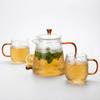 GLASS JUG TEA INFuser 1L WITH FILTER 2 GLASSES AMBER EAR
