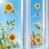Frische Sonnenblume Glasfenster Auslage Balkon Heimverschönerung und Dekoration Antistatische Fensteraufkleber