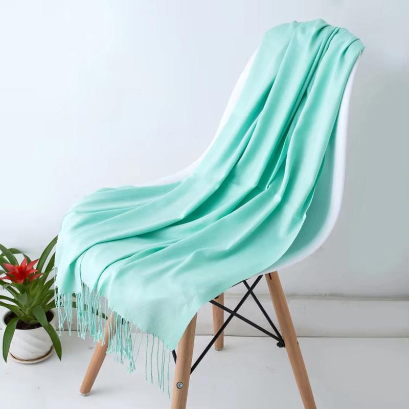 Luxury Design Brand Solid Women Cashmere Scarf Autumn Winter Warm Shawls Wraps  Men's Pashmina Tassel Scarves Female Foulard