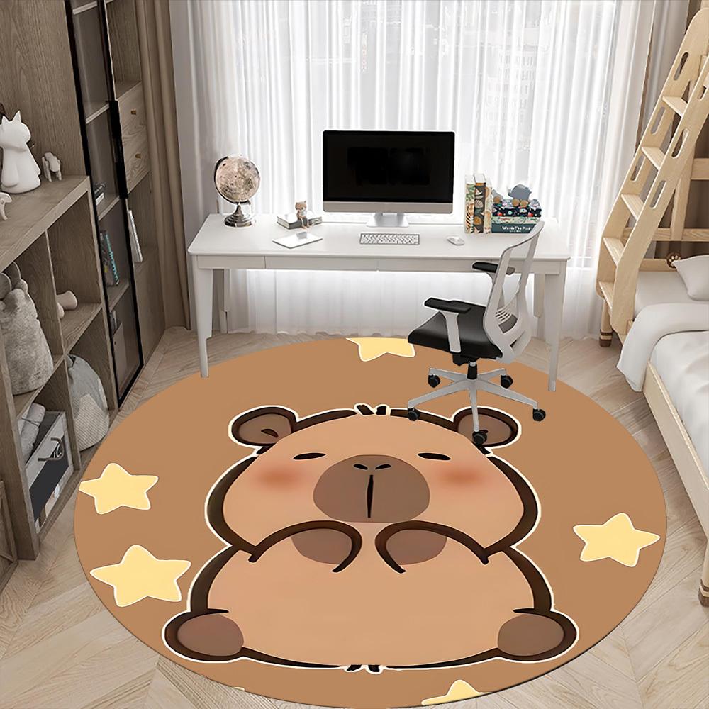 1 Stück Wasserschwein Büro Runder Teppich, Matte Geeignet Für Büro, Unter Bürostühlen Schlafzimmer Wohnzimmer Heimdekoration, Zimmer Deko