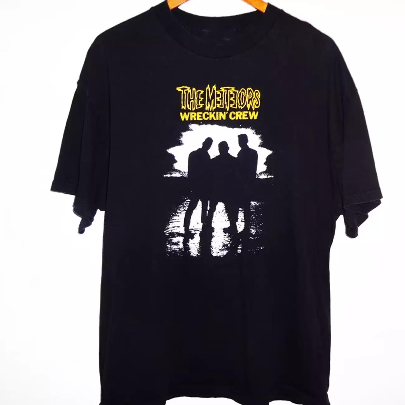 vtg The Meteors band wreckin crew T-shirt black Short sleeve S-5Xl 2F186 L
