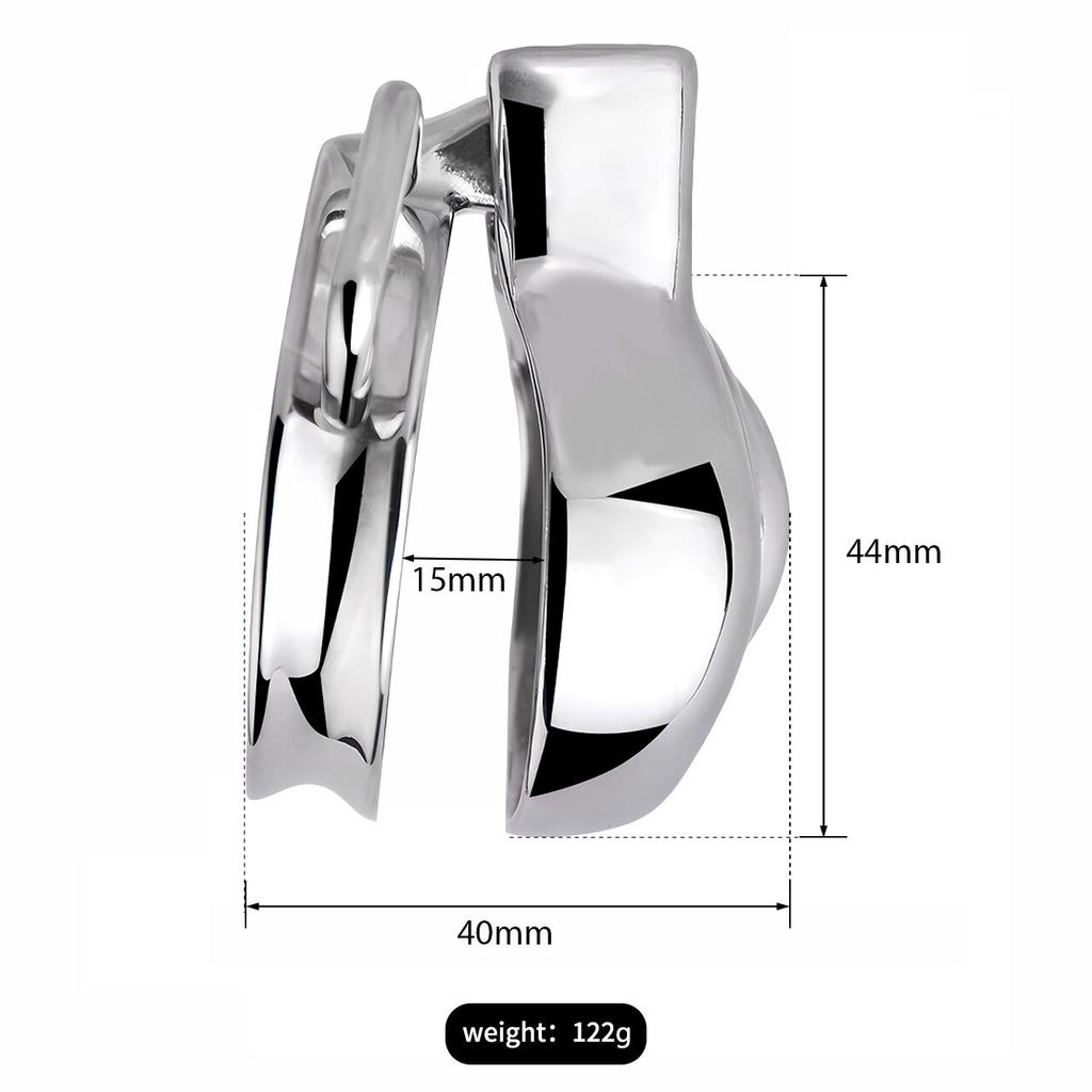 Male Chastity Lock Stainless Steel Penis Cage with Hook Urethral Chastity Belt Penis Ring Ball Stretcher