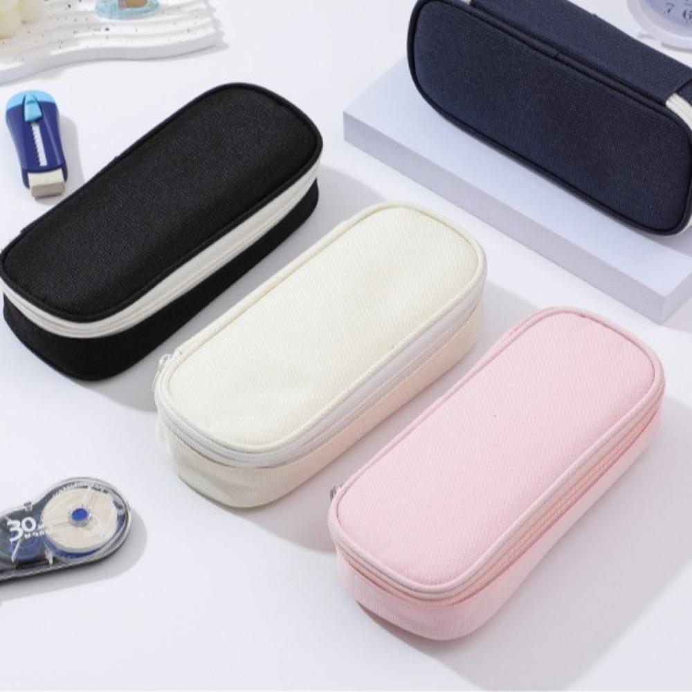 Lightweight Pen Bag Large Capacity Pencil Box Stationery Storage Pouch for Student Stationary