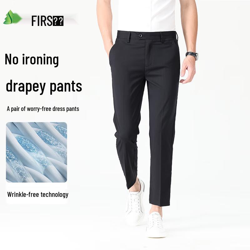 

Shanshan Men s Summer Lightweight Stretch Business Casual Ankle Trousers 31