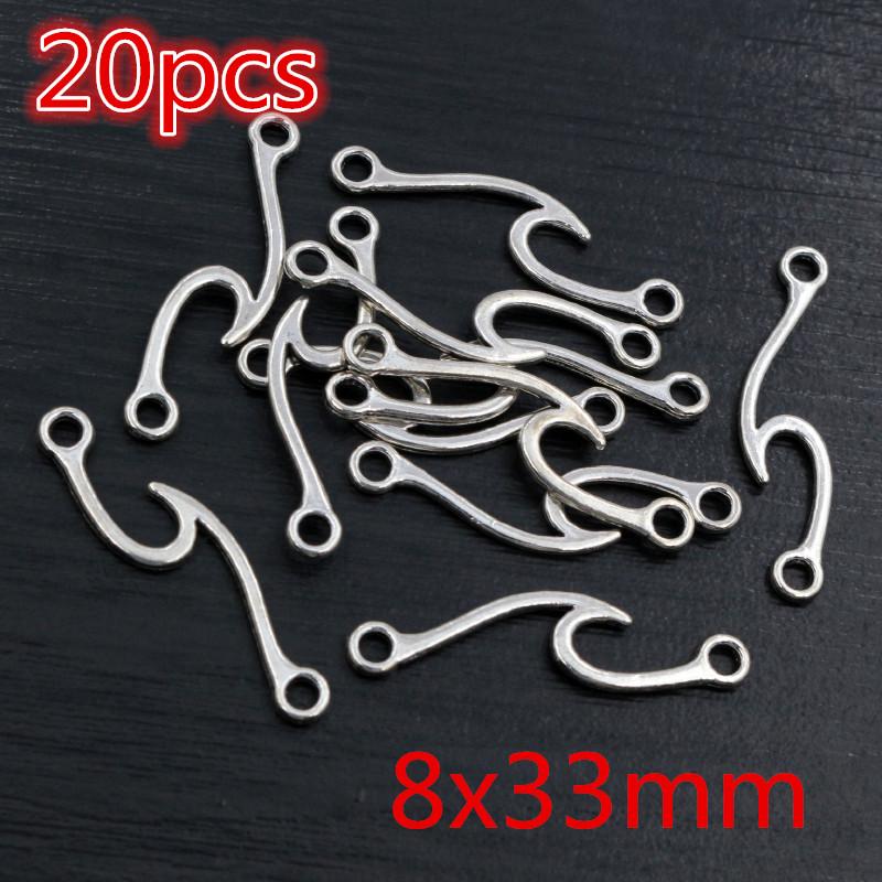

Fashion Antique Silver Plated Wave Small Charms Pendant Alloy Metal DIY Jewelry Findings Accessories for Neckalce Bracelet