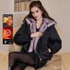 Women's Fashion Padded Color-block Hooded Winter Jacket