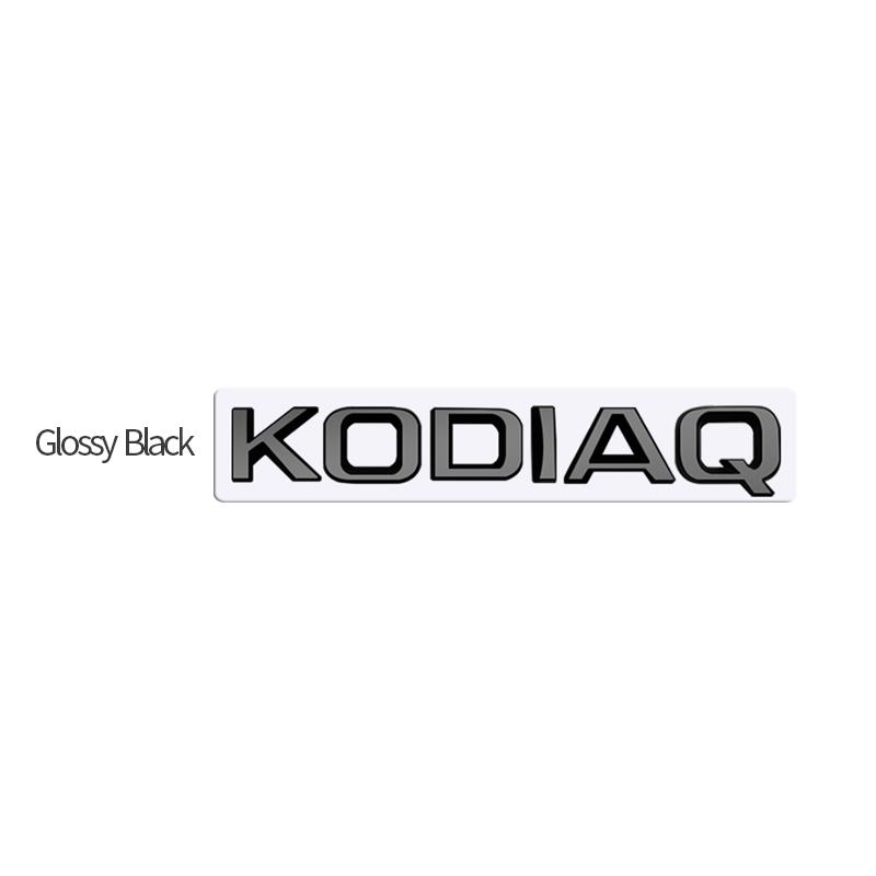 JBIW9 MetaL 3D Badge Logo Car Rear Trunk Body Sticker Letter Emblem For Skoda KODIAQ 4X4 Accessories Glossy Black Matte black