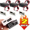 1-2Pcs Black Double Layer Usb Female Base Type-C Socket and Female Usb Lamp Charging Socket Power Socket with Cable Connector