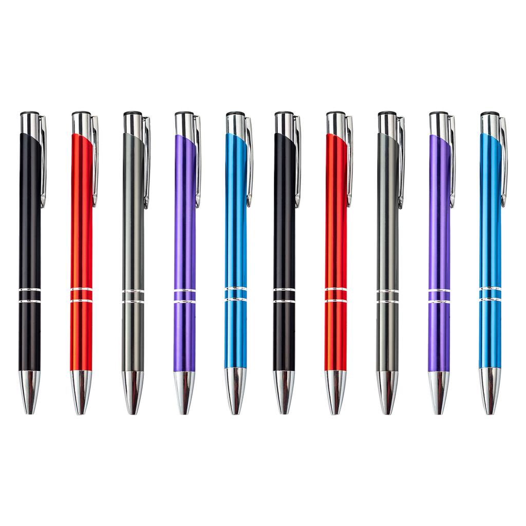 10 Stück Büro Unterschrift Stift Einziehbarer Kugelschreiber mit Stiftclip Metall Unterschrift Stift Metall Kugelschreiber Schreibt flüssig