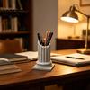 Desktop Storage Cup Vintage Roman Pillar Pen Holder, 3D Printed Column Stationery Holder Container, Decorative Pencil Organizer Box for
