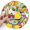 50 Mexico Travel Stickers Outdoor Mexico Landscape Landmark Decorative Water Cup Suitcase Stickers