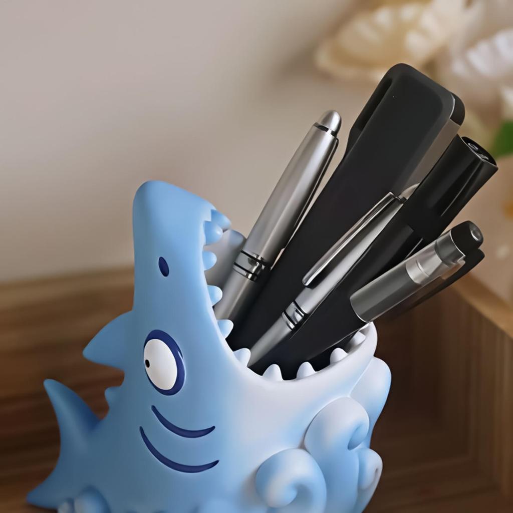 Shark Toothbrush Holder Compact Resin Storage Organization Safe Tooth Brush Holder for Kids Boy Girl Adults Home Indoor Bathroom