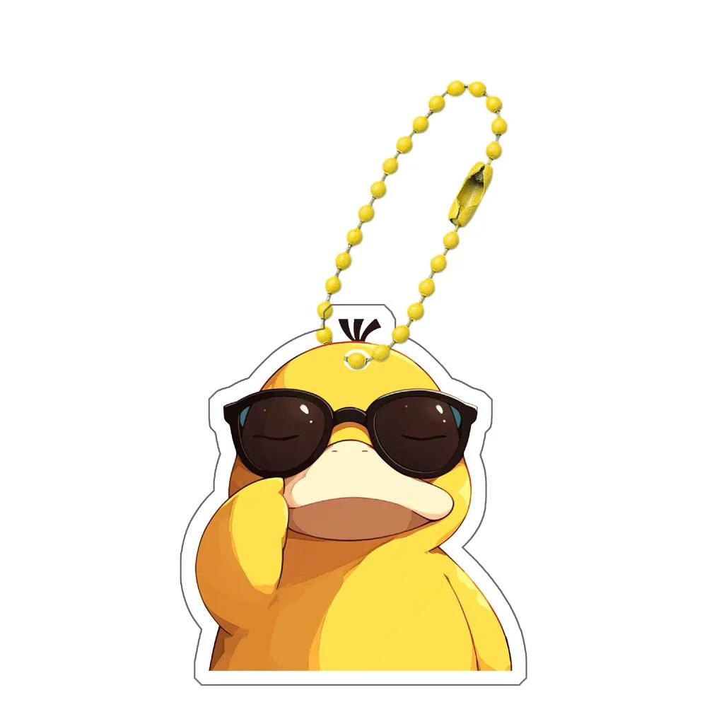 Anime Pokemon Charmander Psyduck Bulbasaur Gengar Squirtle Jigglypuff Mew Snorlax Pikachu Acrylic Keychain Bag Pendant 5cm Gifts