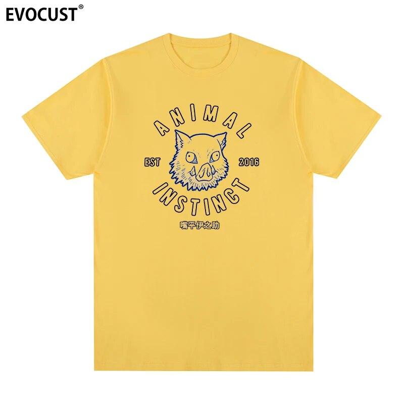 

Футболка Demon Slayer Kimetsu No Yaiba Inosuke Hashibira, хлопковая футболка унисекс, новая футболка, женские топы XL