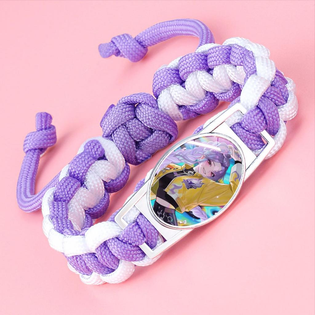 -bracelet, Anime-Themed, Crystal-encrusted, Colorful Adjustable Wrist Cord
