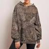 2024 Sweater Leaf Print Hooded Pullover Sweater Ruffian Handsome Casual Loose New Hot-selling Top Spot