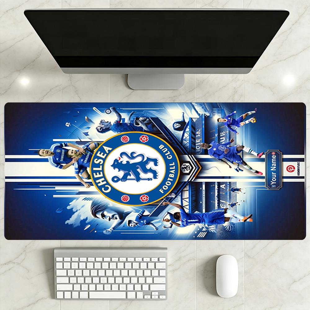 Chelsea Fc Football Player Personalized Name Mouse Pad Desk Mat HD Print Desk Pad Non-Slip Rubber Bottom Office Desk Accessory