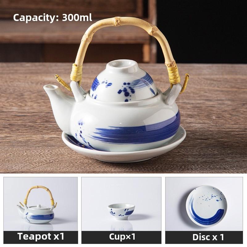 Ceramic Japanese Earth Bottle Steamed Porcelain Japanese Zefeng Tea Kettle Set Home Restaurant Single Pot Cup