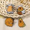 Broche Mignonne Originale Capybara Dessin Animé - Insigne Adorable en Alliage & Décoration de Livre