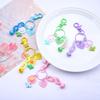 Fashion Creative Candy Color Flower Keychain Cute Cartoon Backpack Pendant Earphone Case Hanging Decoration Accessories Gifts