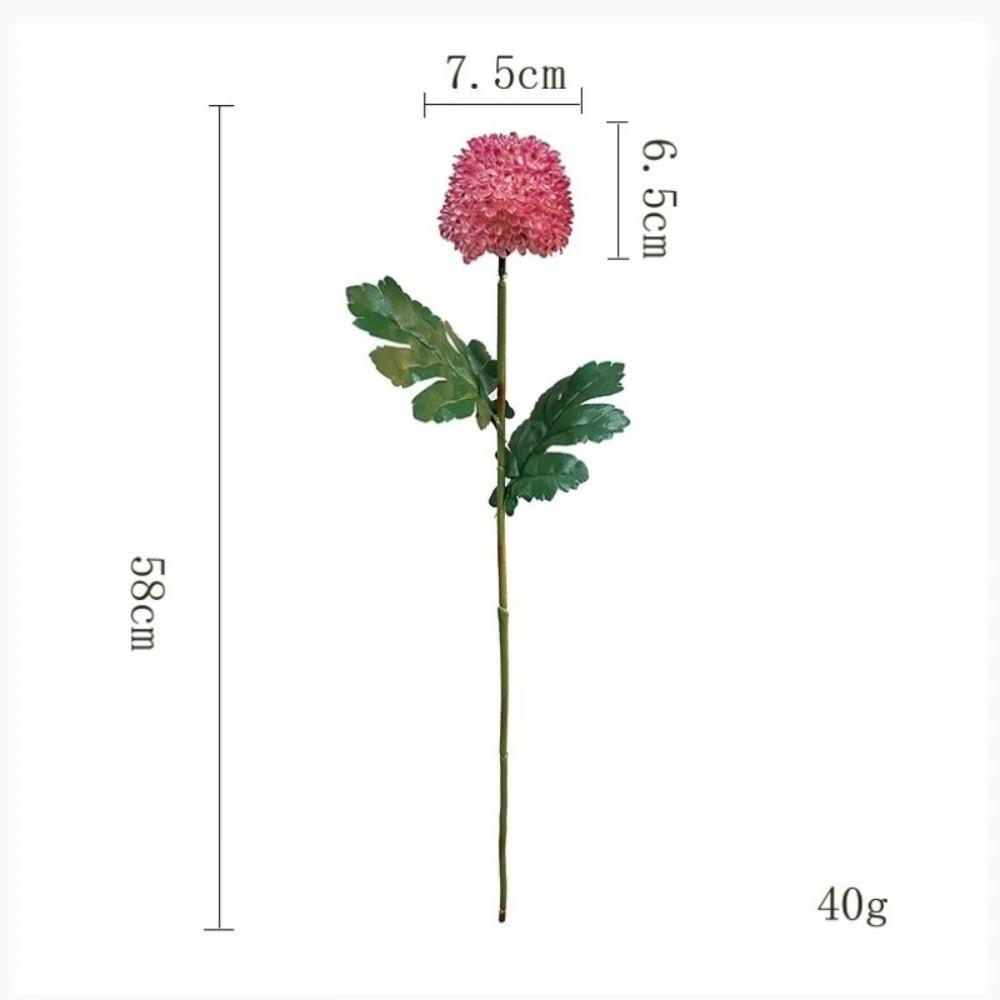 Silk Cloth Simulation Chrysanthemum Onion Ball Branch DIY Floral Materials Fake Flower Ball Soft Green Flower Hydrangea