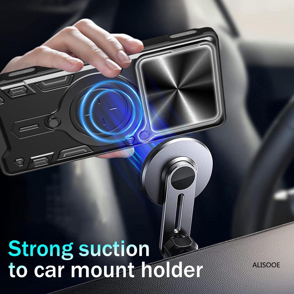 Slide Lens Cover for Xiaomi Redmi Note 15 / 15 Pro Plus 5G Case Magnetic Ring Holder Protection Phone Cover Capa