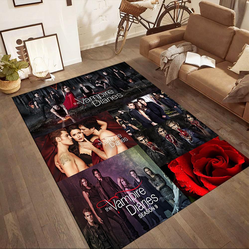 Le serie TV drammatiche romantiche sui vampiri I tappeti quadrati sono un'ottima scelta per soggiorni, camere da letto, arredamento della casa e come regali.
