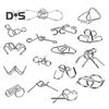 20/25/30/32/40Pcs/Set Metal Puzzle Ring Brain Teaser 3D Wire Puzzle Game Kids Adults Mind Logic IQ Test Educational Unlock Interlock Toy Toddlers