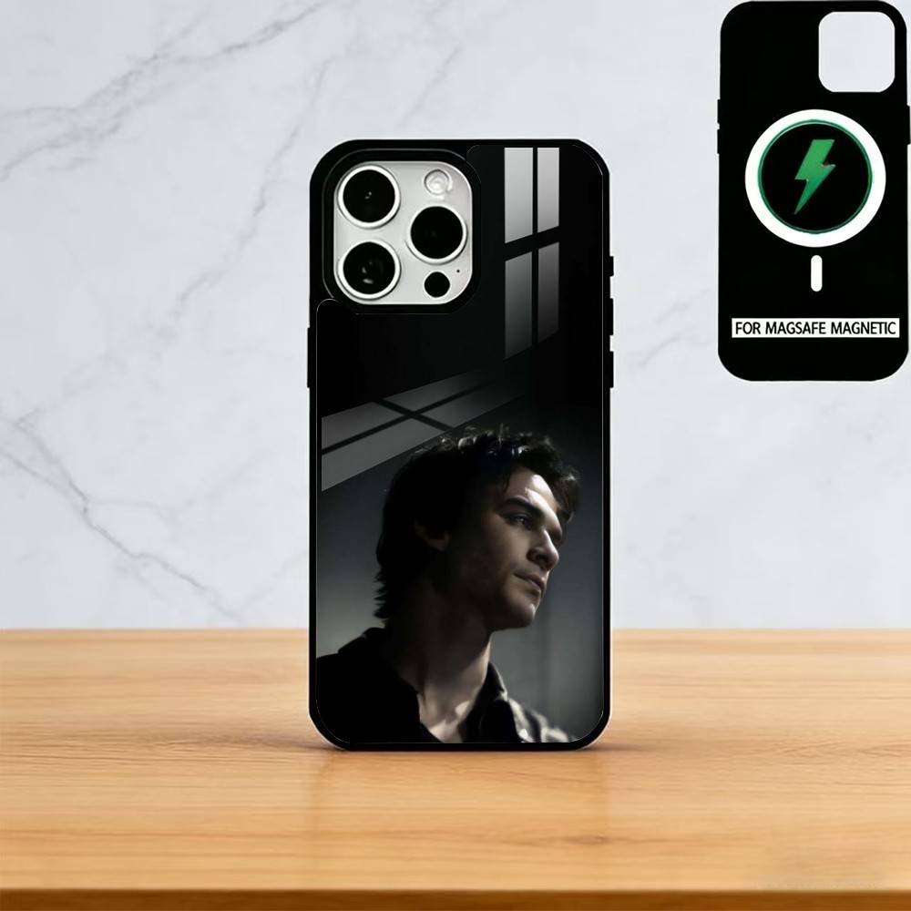 D-Damon Salvatore Phone Case For iPhone17,16,15,14,13,12,11 Plus,Pro Magnetic For Magsafe Wireless Charging