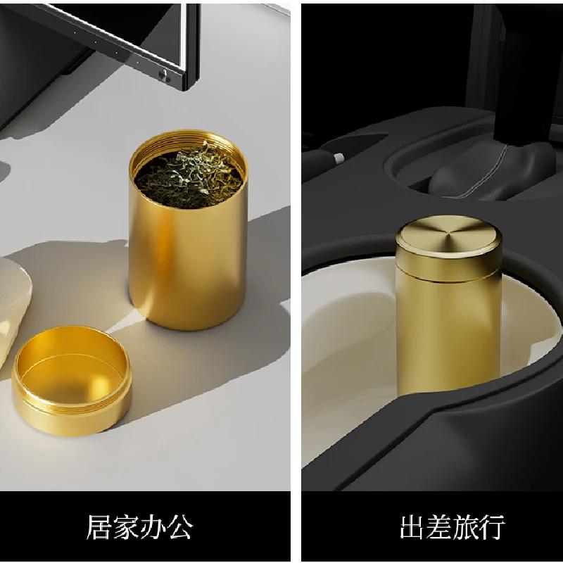 Mini Portable Sealed Jar Travel Moisture-proof Solid Color Nut Candy Food Storage Container Tea Can Metal Box Stainless Steel