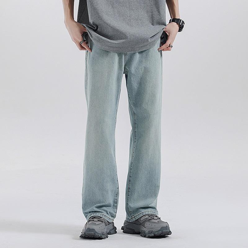 

Весна и Лето Американский Хай-стрит Широкие брюки Свободные Прямые Облегающие Джинсы-клеш 40