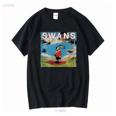 Katoenen T-shirt Zwanen Wit Licht uit de Mond van Oneindigheid Album Michael Gira lange of korte mouwen vintage Gewassen Unisex