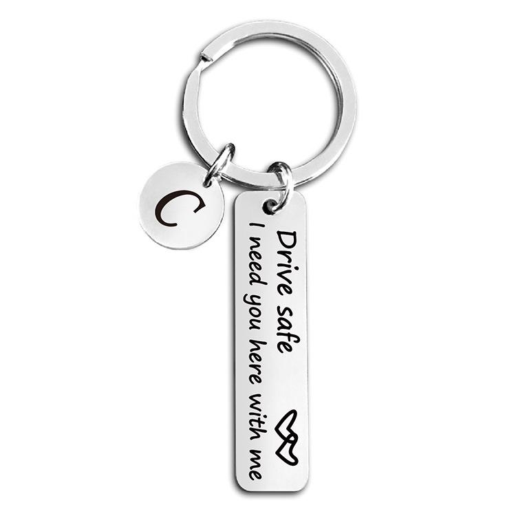 Drive Safe: Heart Keychain Pendant W/ 'I Need You Here' Message