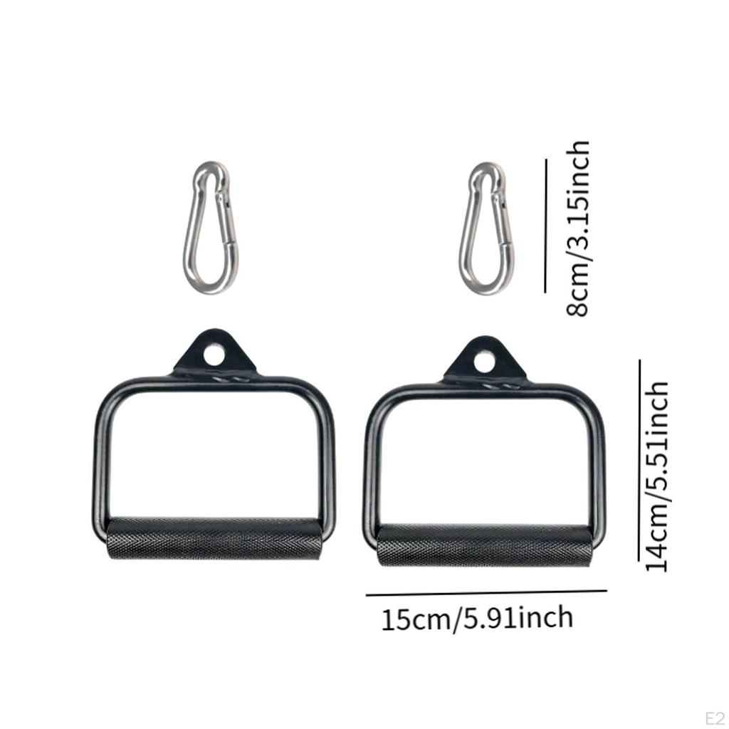 2 Stück Pulldown D-Griff Fitnessgerät Armdrücken Übung Kabelaufsatz Kreuzheben für