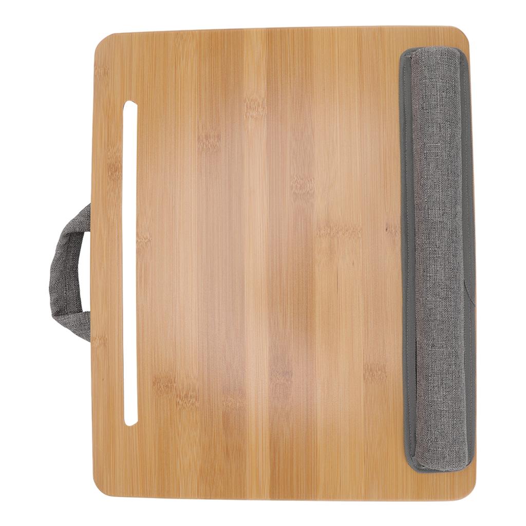 Laptop Table Multifunction Bamboo Lap Desk Bed Tray with Cushion for Reading Writing Playing