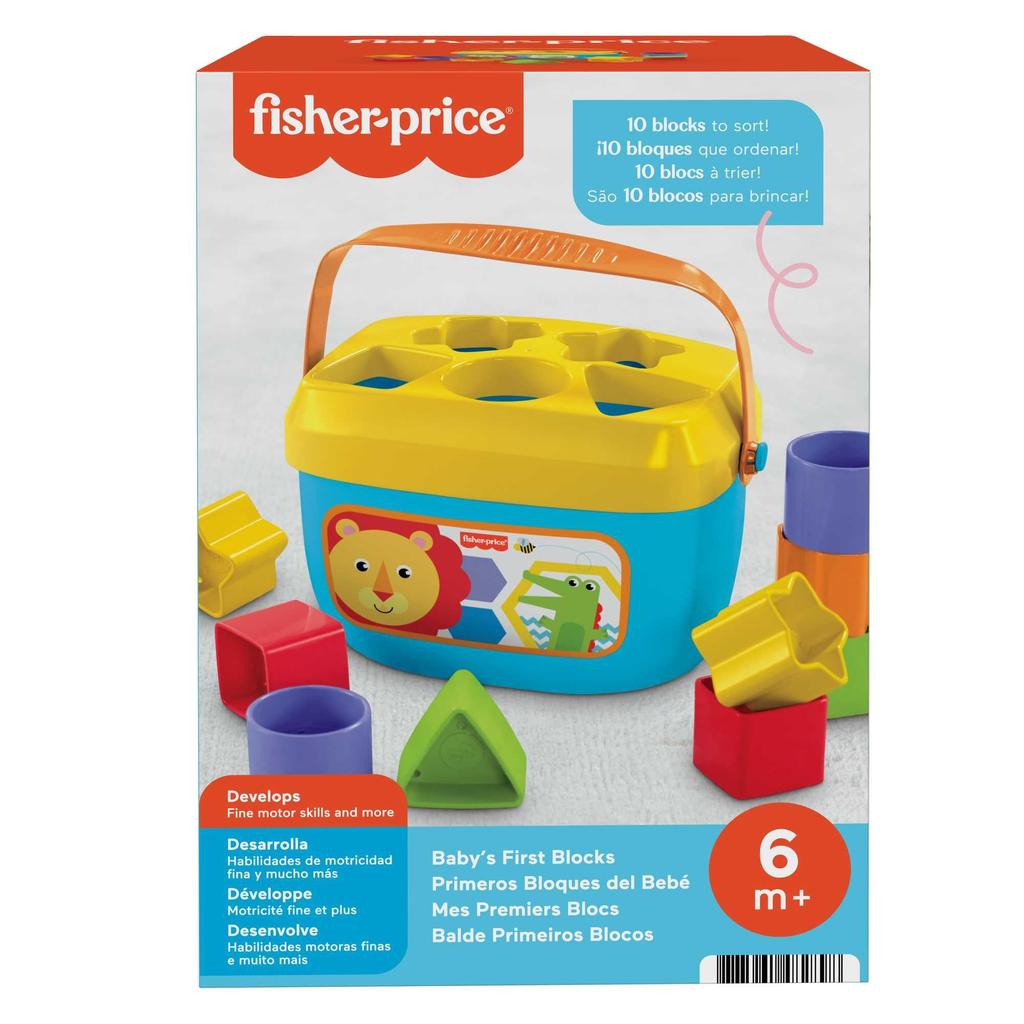 Infant First Blocks Rainforest Months and Baby Toy Educational Block Set Fisher-Price (6 Up) (FFC84)