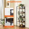 Metal Bookshelf Open Bookshelf 5-Tier for Living Room Bedroom & Office