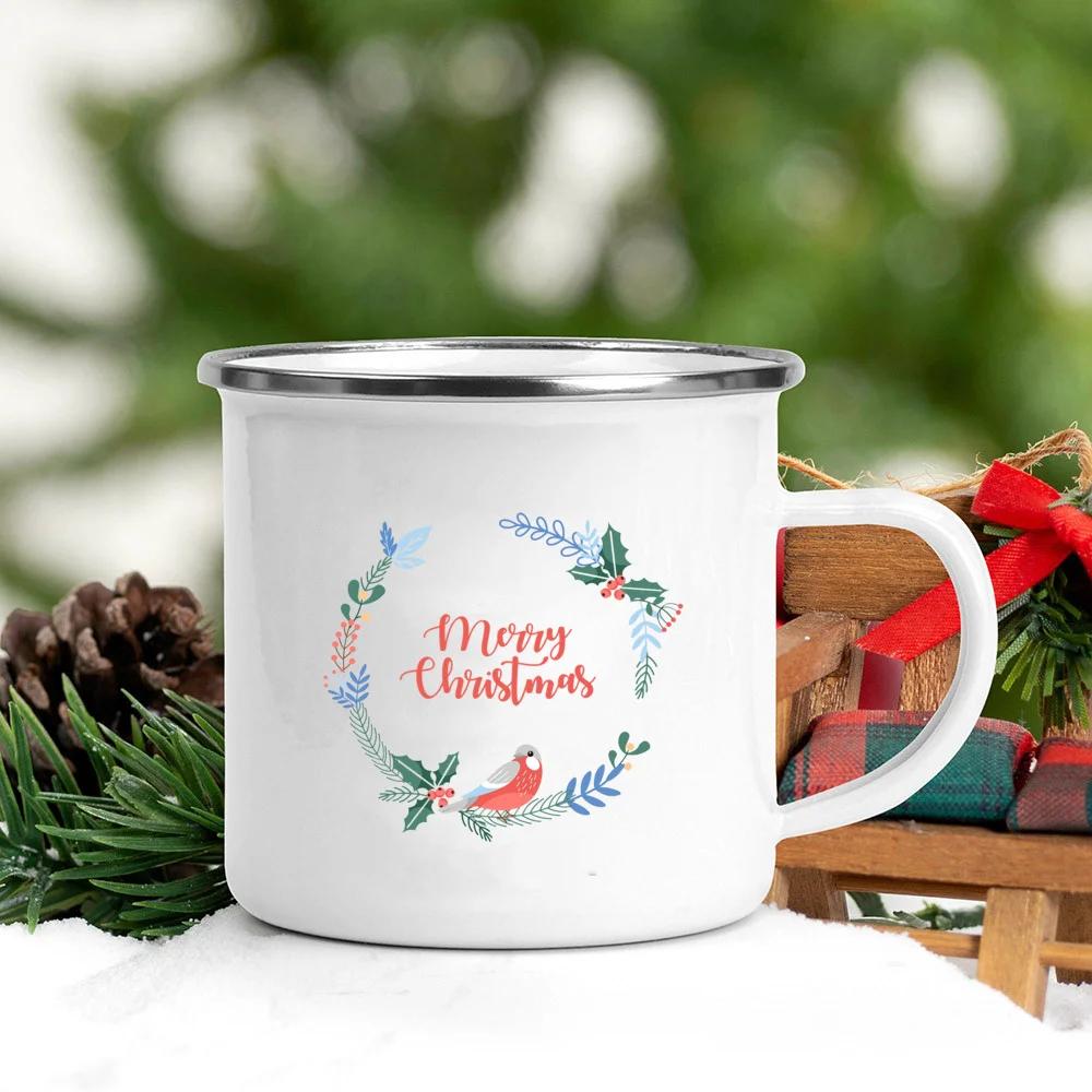 Enamel Breakfast Original Funny Cup for Tea Mug Beer Merry Christmas Mug Rare Cups of Coffee Unusual Mugs Drinkware Travel Cute